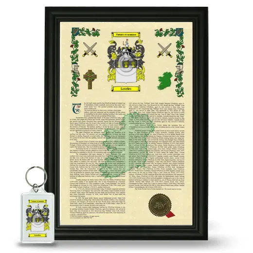 Loveles Framed Armorial History and Keychain - Black