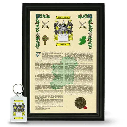 Loveliss Framed Armorial History and Keychain - Black