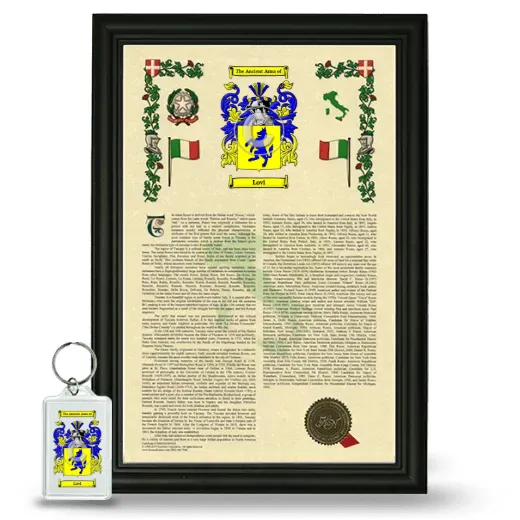 Lovi Framed Armorial History and Keychain - Black