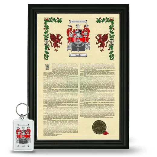 Loyde Framed Armorial History and Keychain - Black
