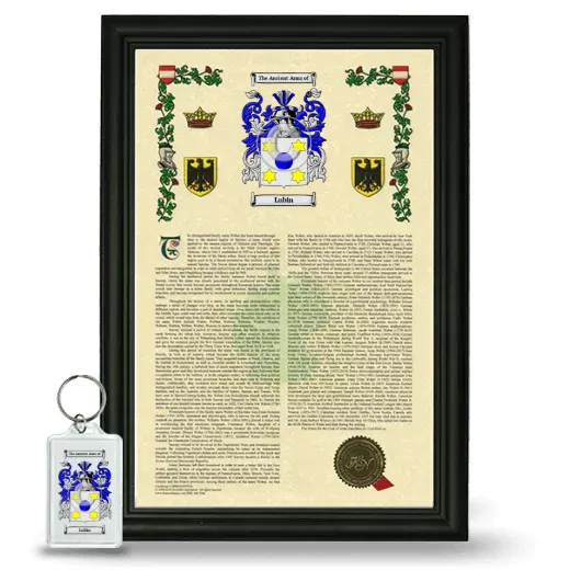 Lubin Framed Armorial History and Keychain - Black