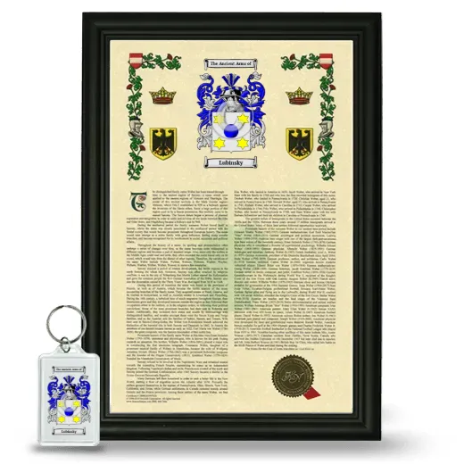Lubinsky Framed Armorial History and Keychain - Black