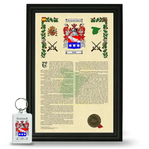 Lucà Framed Armorial History and Keychain - Black