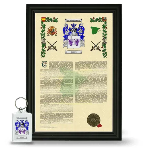 Lucero Framed Armorial History and Keychain - Black
