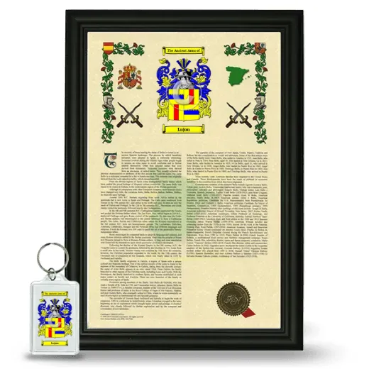 Lujon Framed Armorial History and Keychain - Black