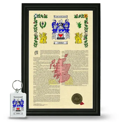 Lukehart Framed Armorial History and Keychain - Black