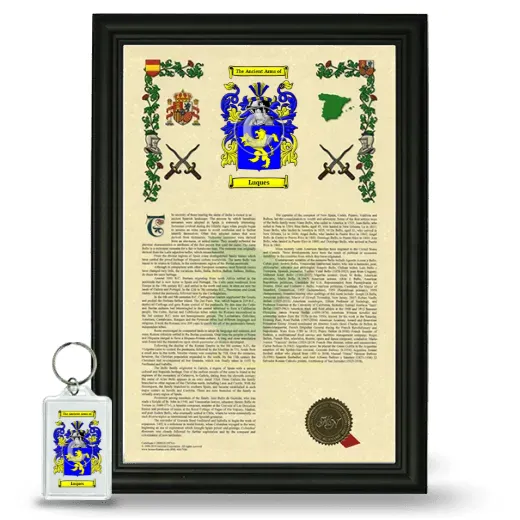 Luques Framed Armorial History and Keychain - Black
