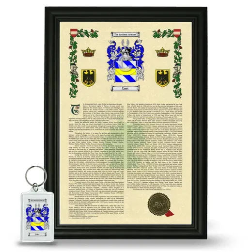 Lust Framed Armorial History and Keychain - Black