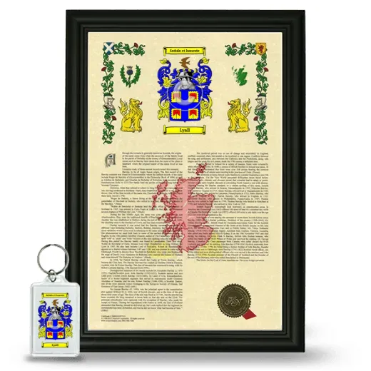 Lyall Framed Armorial History and Keychain - Black