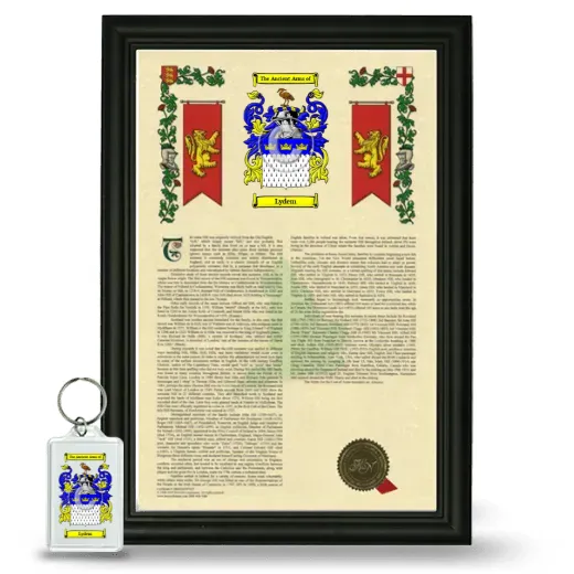 Lydem Framed Armorial History and Keychain - Black