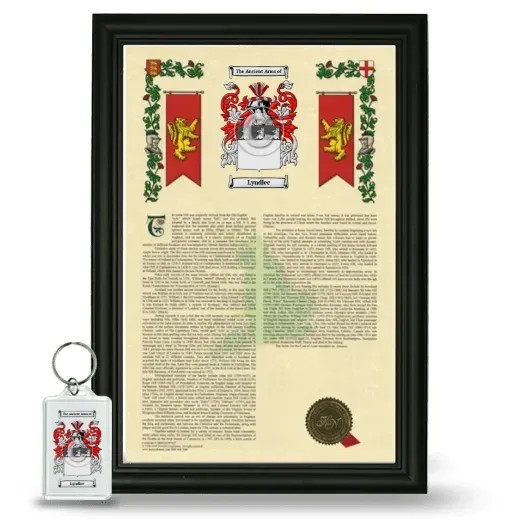 Lyndlee Framed Armorial History and Keychain - Black