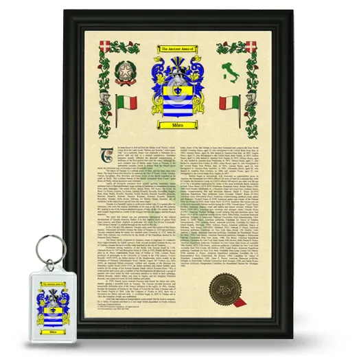 Mòro Framed Armorial History and Keychain - Black