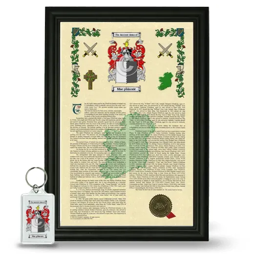 Mac phiaraic Framed Armorial History and Keychain - Black