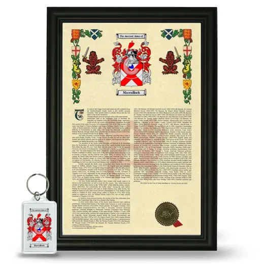 Maccullock Framed Armorial History and Keychain - Black