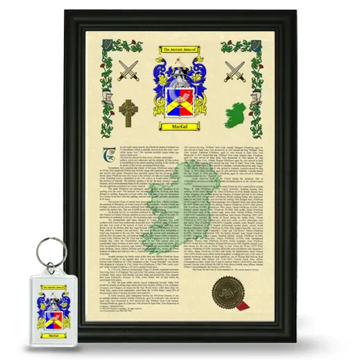 MacGal Framed Armorial History and Keychain - Black