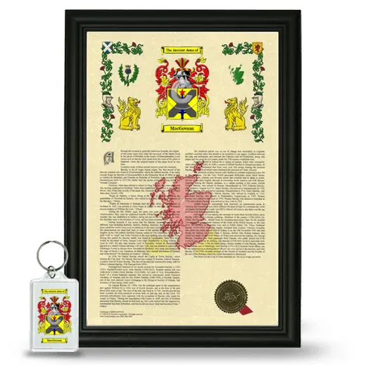 MacGovans Framed Armorial History and Keychain - Black