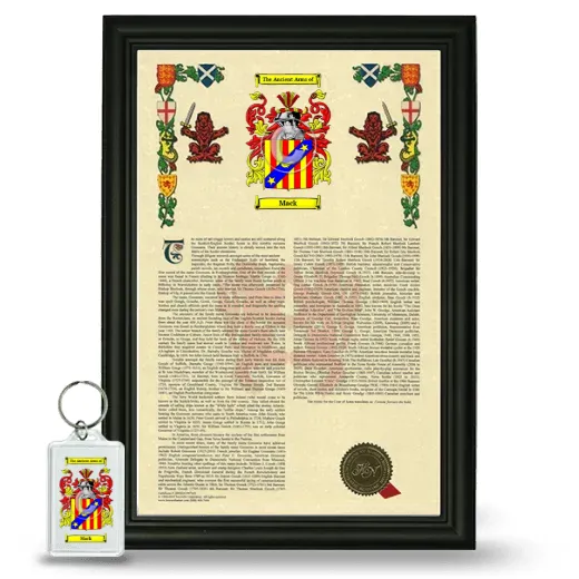 Mack Framed Armorial History and Keychain - Black