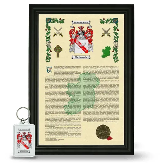 MacKenraght Framed Armorial History and Keychain - Black