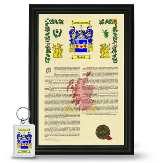 MacKrell Framed Armorial History and Keychain - Black