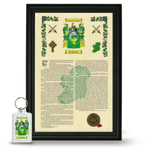 MacRandale Framed Armorial History and Keychain - Black