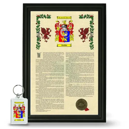 Madoks Framed Armorial History and Keychain - Black