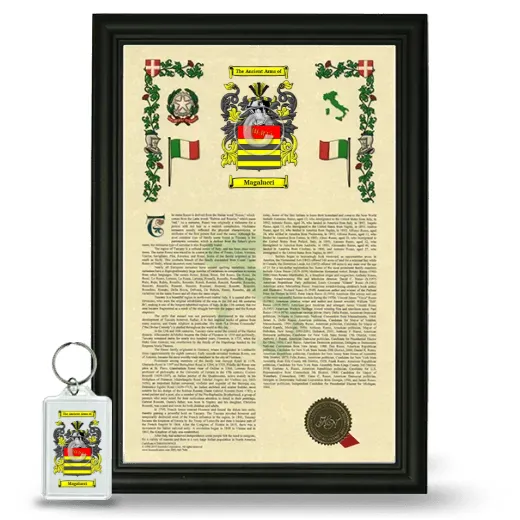 Magalucci Framed Armorial History and Keychain - Black