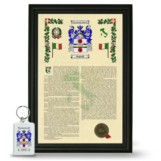 Magnelli Framed Armorial History and Keychain - Black