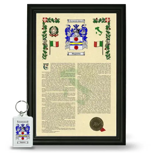 Magnotta Framed Armorial History and Keychain - Black