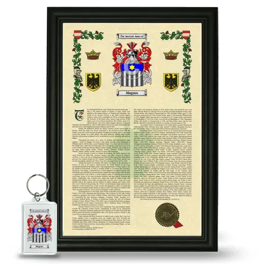 Magnus Framed Armorial History and Keychain - Black