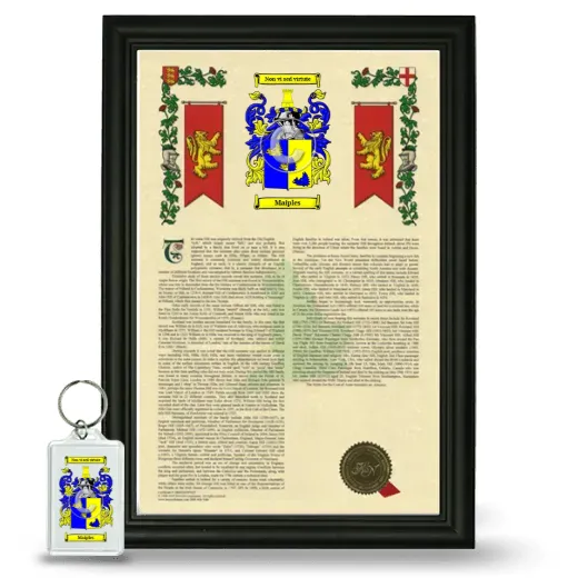 Maiples Framed Armorial History and Keychain - Black