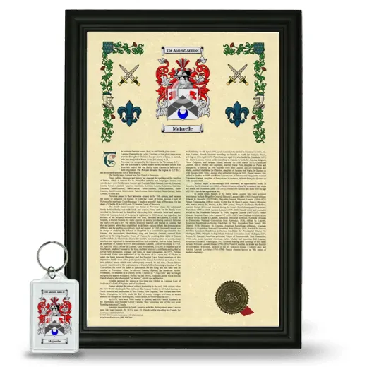 Majorelle Framed Armorial History and Keychain - Black