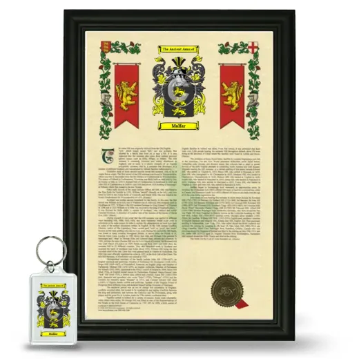 Malfar Framed Armorial History and Keychain - Black