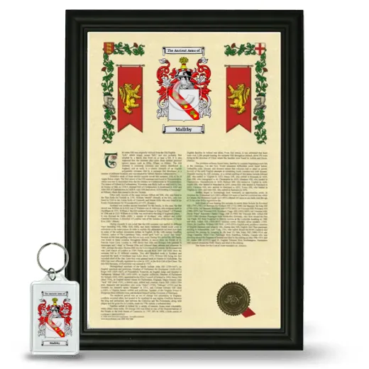 Malltby Framed Armorial History and Keychain - Black