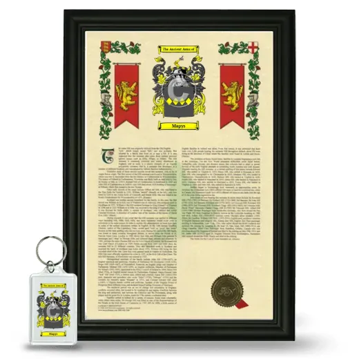 Mapys Framed Armorial History and Keychain - Black