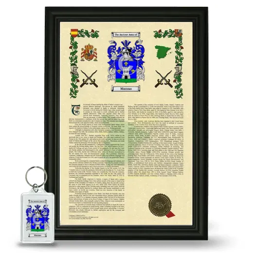 Marano Framed Armorial History and Keychain - Black