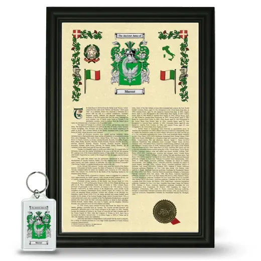Marcat Framed Armorial History and Keychain - Black