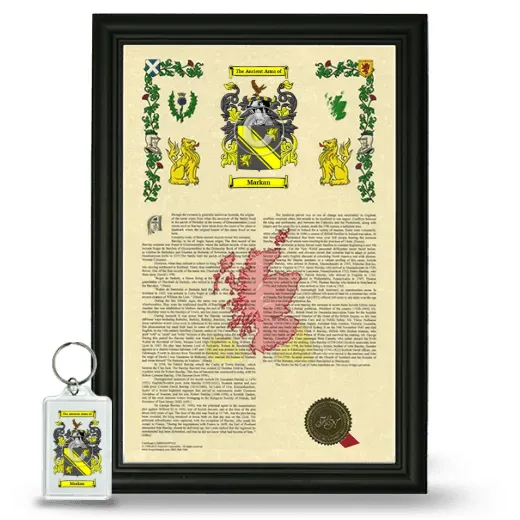 Markan Framed Armorial History and Keychain - Black