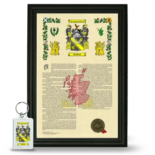 Markane Framed Armorial History and Keychain - Black