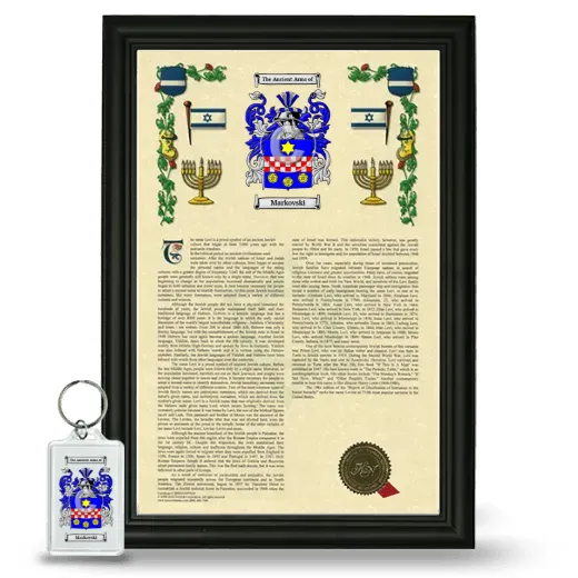 Markovski Framed Armorial History and Keychain - Black