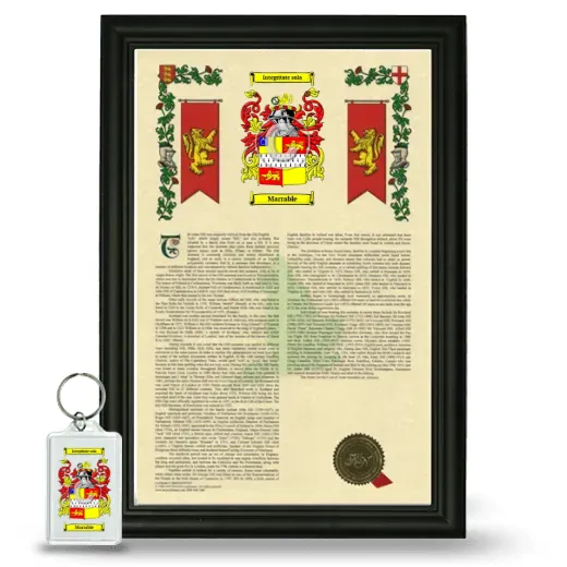 Marrable Framed Armorial History and Keychain - Black