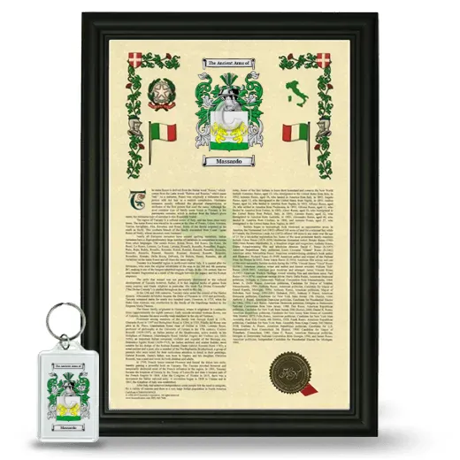 Massardo Framed Armorial History and Keychain - Black