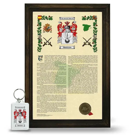 Matarazzo Framed Armorial History and Keychain - Brown