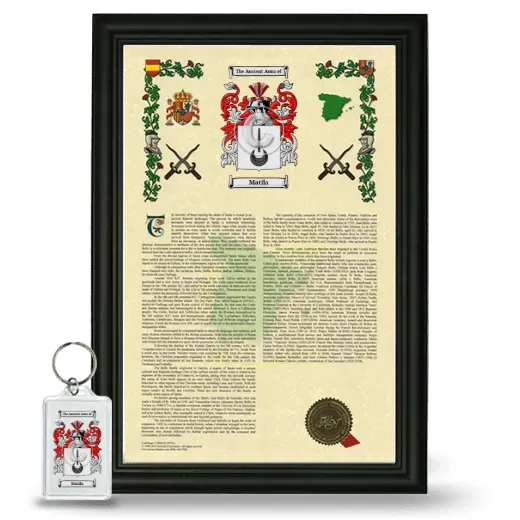 Matila Framed Armorial History and Keychain - Black