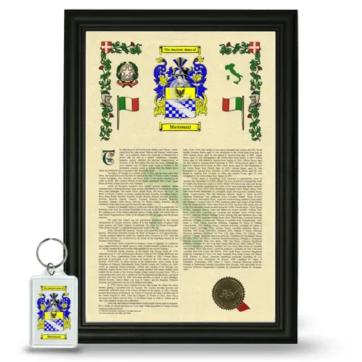 Matteuzzi Framed Armorial History and Keychain - Black