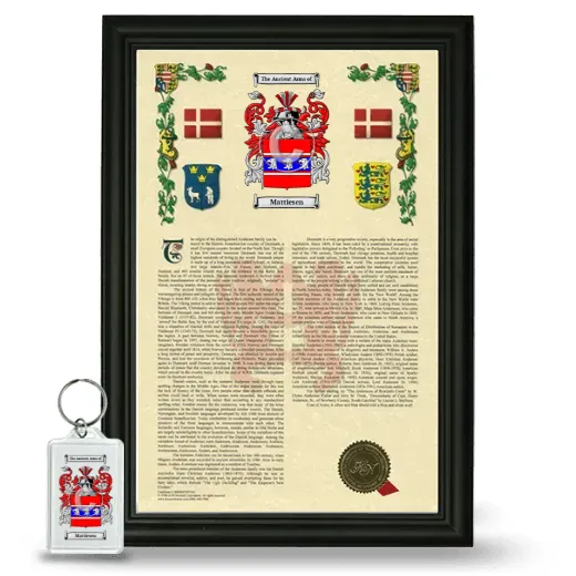 Mattiesen Framed Armorial History and Keychain - Black