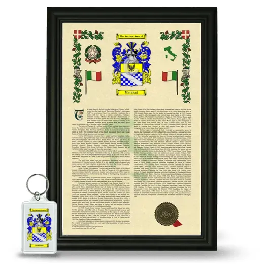 Mattioni Framed Armorial History and Keychain - Black