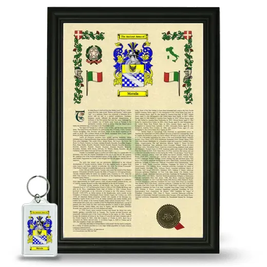 Matula Framed Armorial History and Keychain - Black