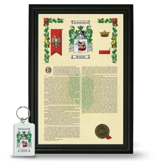 Matuszek Framed Armorial History and Keychain - Black