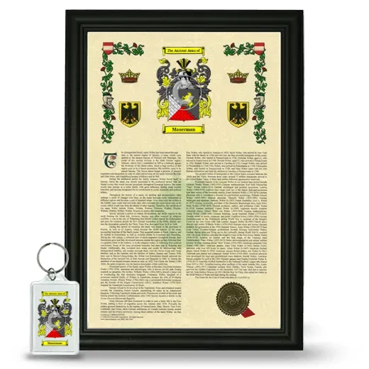 Mauerman Framed Armorial History and Keychain - Black