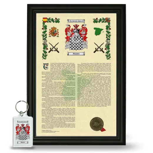 Mayora Framed Armorial History and Keychain - Black